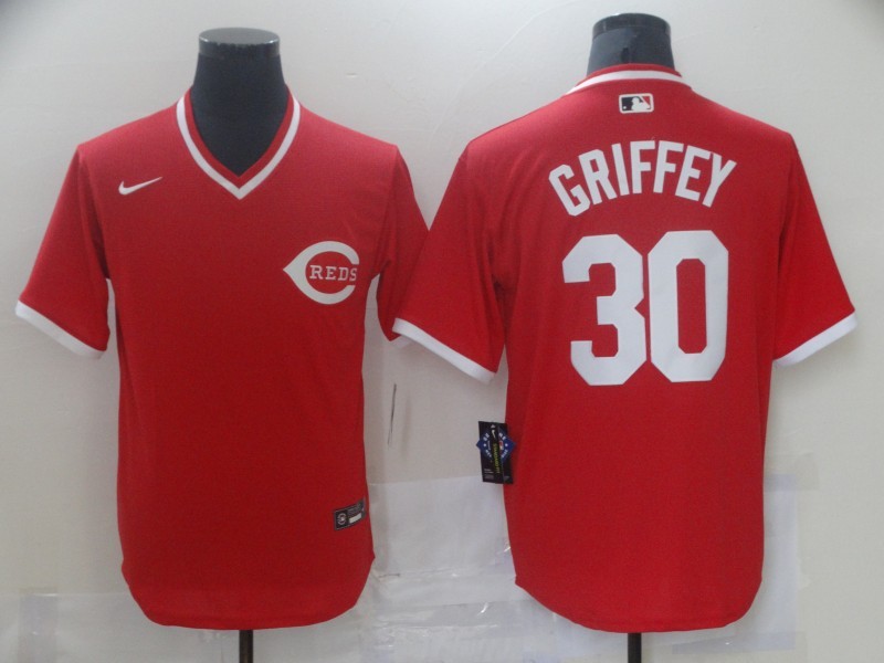 Men's Cincinnati Reds Ken Griffey Jr. #30 Red Alternate Jersey